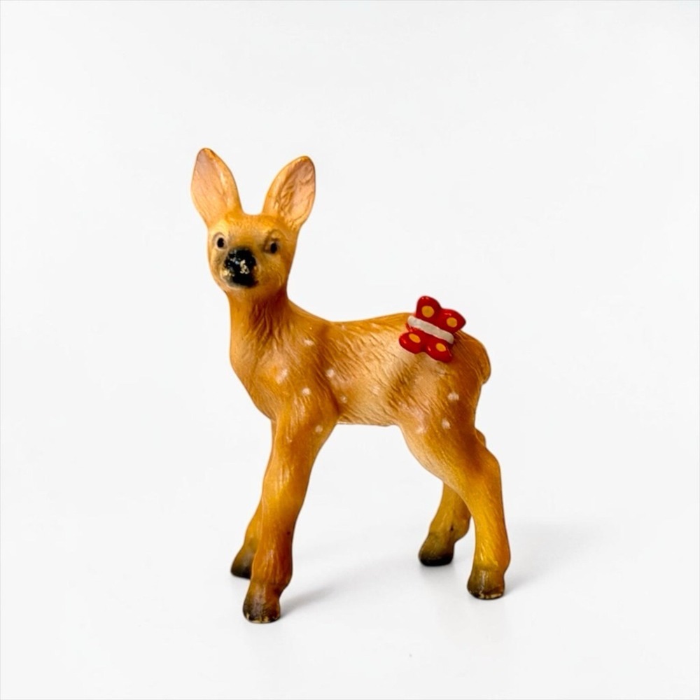 Vintage Schleich 14458 Fawn with Butterfly Retired 2004 Deer Figurine HTF/RARE